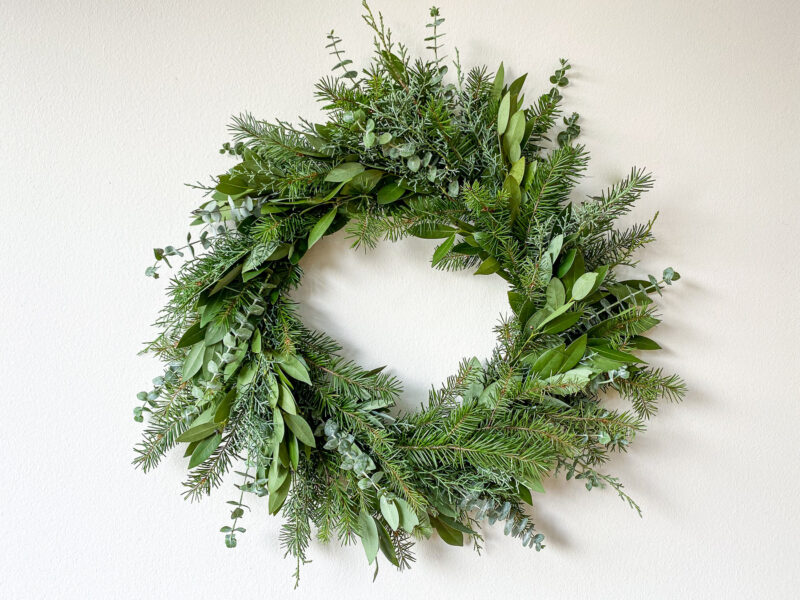Classic evergreen holiday / Christmas wreath